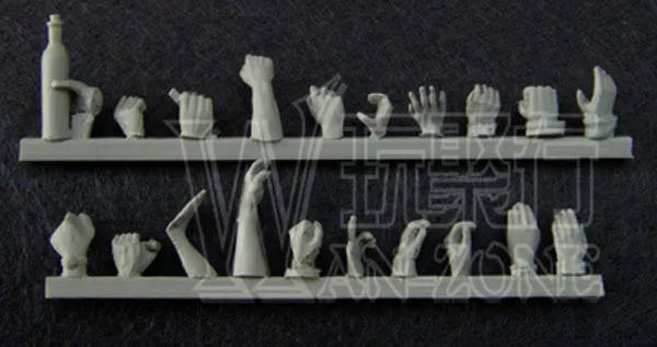 Resin miniature 1/35 model DIY hand hands 20pcs/set