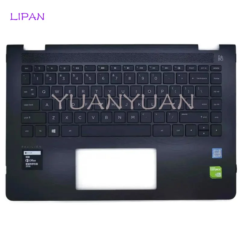 L New For HP Pavilion X360 14-BA 14-BA103TU Palmrest with US Keyboard (Black Color) TPN-W125 924117 -001