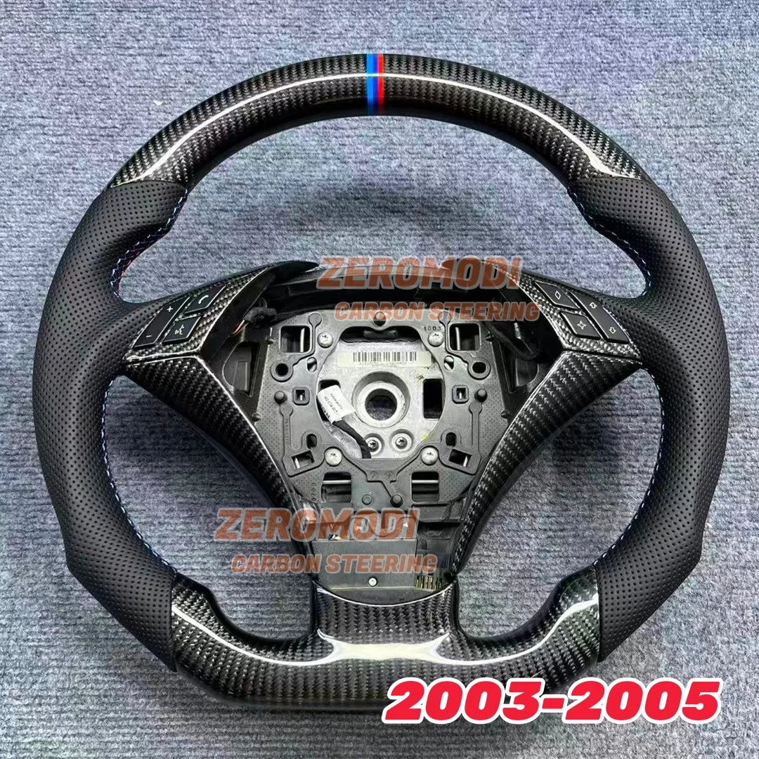 Volante di ricambio in pelle in fibra di carbonio adatto per BMW E60 E61 serie 5 2003-2010