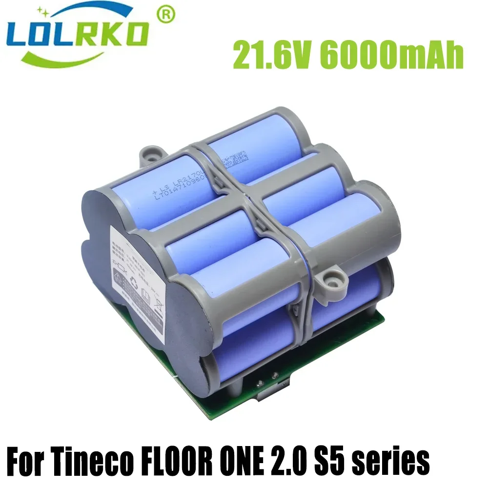 

21.6V 6000mAh Replacement Battery For Tineco FLOOR ONE 2.0 S5 PRO 2 S5 Smart S5 Steam Floor Scrubber Accessories Parts