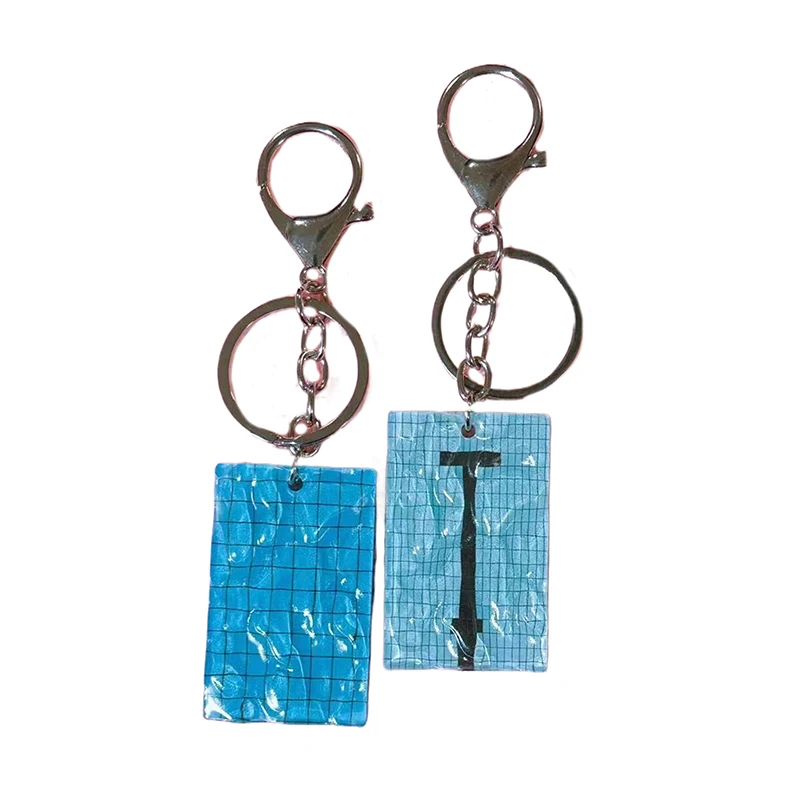 

Creative Swimming Pool Keychain Wavy Keychain Decorations Car Key Ring Swimming Pool Keychain Alltaglich Pendant Swimmer's Gift