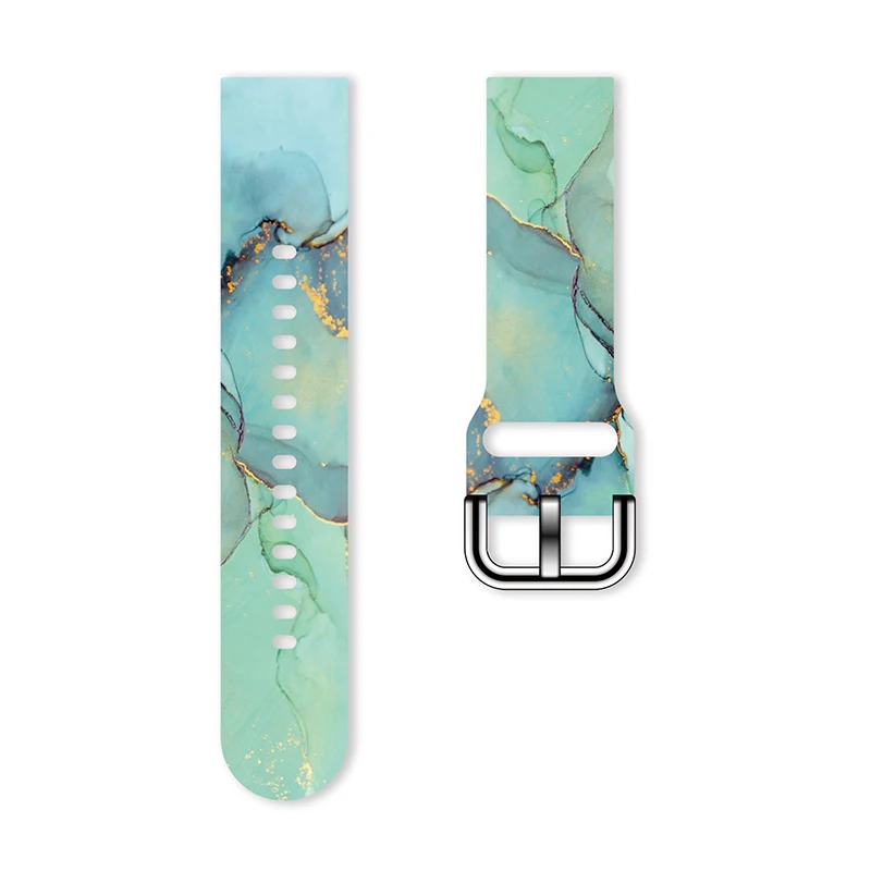 

20mm 22mm Jade Printed Strap for Samsung Galaxy Watch 7/6/5 40mm 44mm Band Replaceable Bracelet for Xiaomi Huawei Amazfit Watch