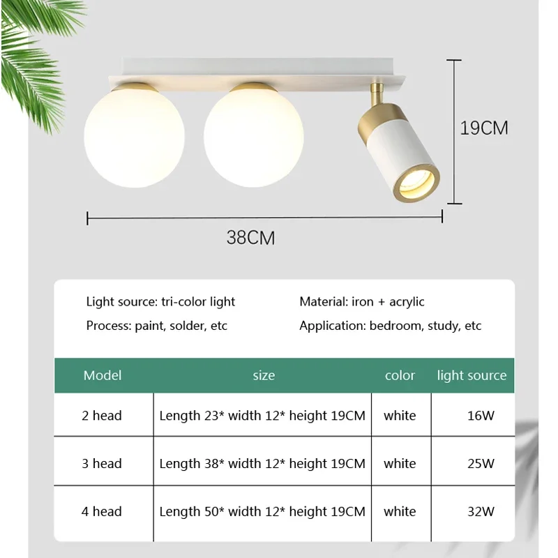 Imagem -04 - Nórdico Modern Led Lâmpada de Parede Minimalista Bola de Vidro Luz do Banheiro Sala de Estar Sala de Jantar Corredor Quarto Longo Tira de Luz de Teto