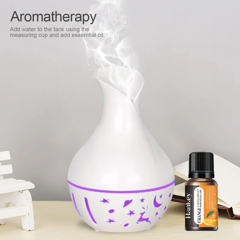 Pelembab udara Mini ultrasonik, 200ml USB Steam, kabut dingin, Pelembab udara Mini, 7 perubahan warna, kirim 2 minyak.