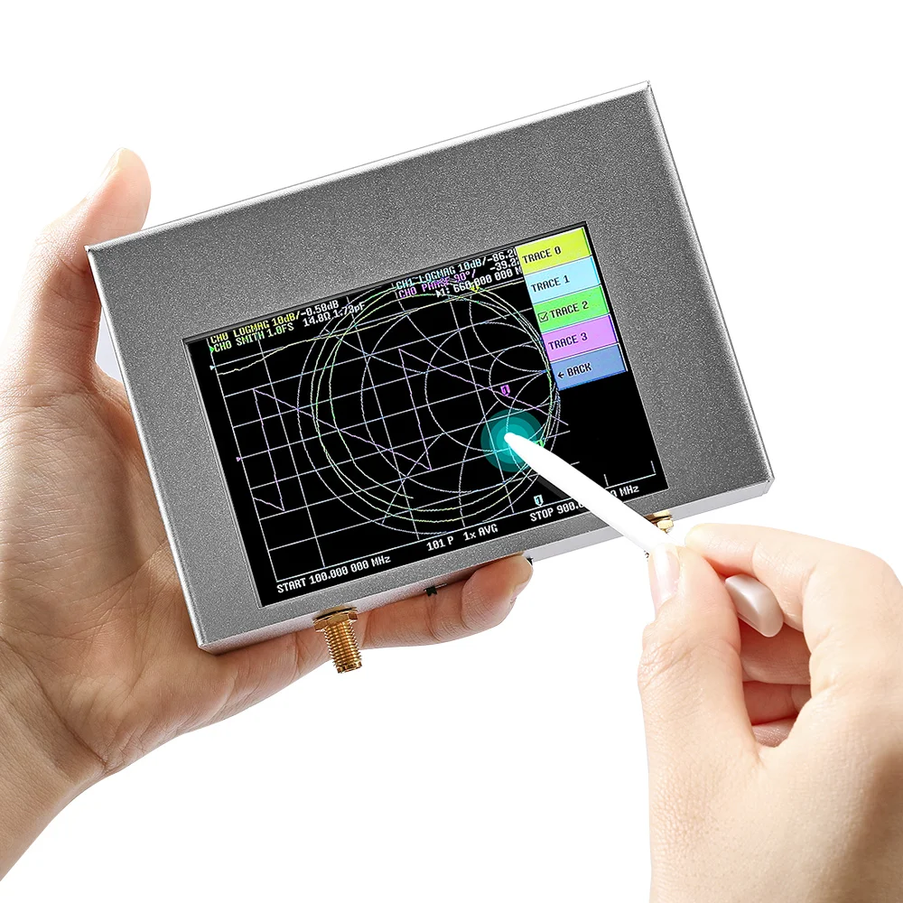 NanoVNA V2 Plus4 50KHz-4GHz Vector Network Analyzer 4 Inch TFT Shortwave HF VHF UHF 70-90dB With 3200mAh Battery