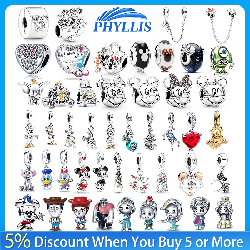 Popular Hot Selling 925 Sterling Silver Character Series Pendant Suitable for Original 925 Sterling Silver Bracelet DIY Gift