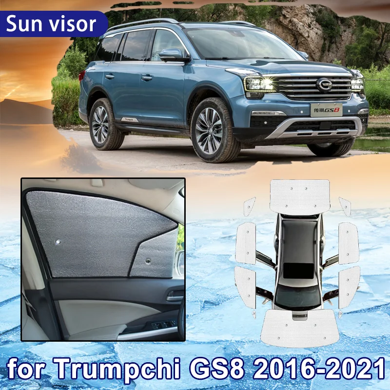 

Full Coverage Car Sun Shade for Trumpchi GAC GS8 2016-2021 2020 2019 Sunshade Windshield Anti-UV Side Window Visor Accessories