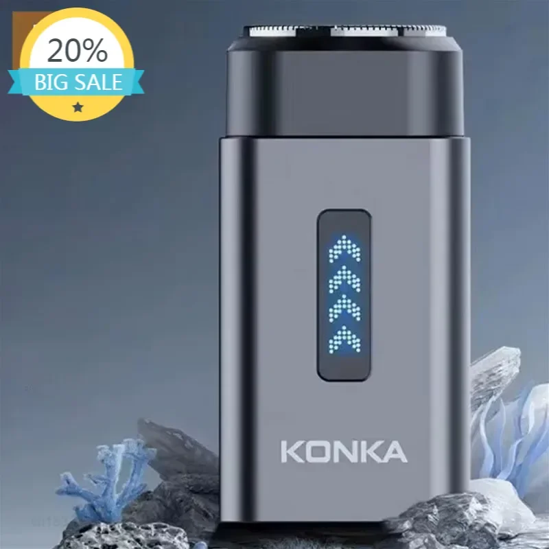  KONKA Mini Electric Shaver Fully Automatic Sensing Men Travel Portable Household Waterproof Male Hair Shaving Machine