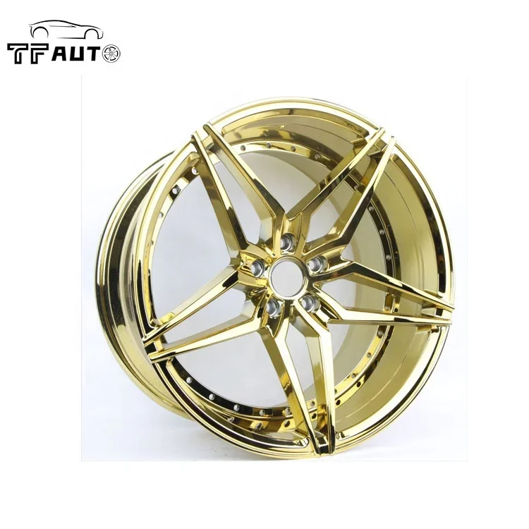 

Monoblock golden forged wheels 18-26 inch passenger car rims for bmw benz audi