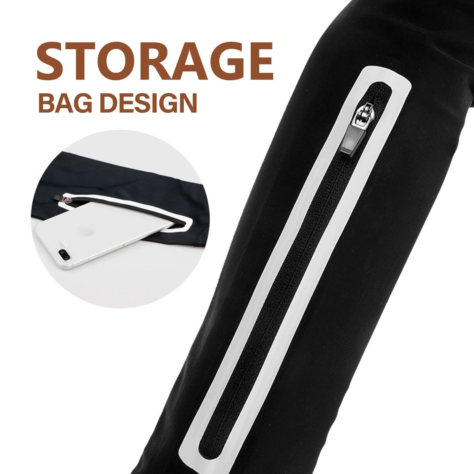 

Sun-Protection Phone Arm Sleeve Chinlon Material Long-Lasting Comfortable Fitness Running Arm Storage Pouch for Outdoor Sports