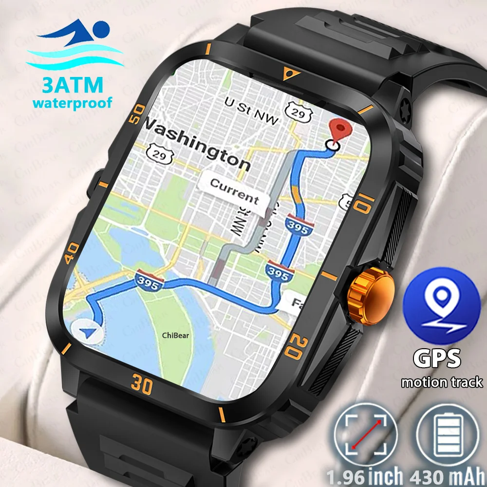 Outdoor GPS Smart Watch Men 1.95