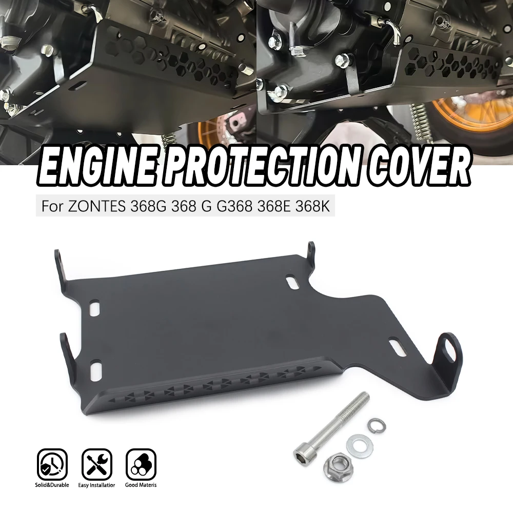 

Motor Parts Engine Guard Protection Cover Skid Plate Aluminum Alloy For ZONTES 368G 368E 368K 368 G E K Lower Guard Cover