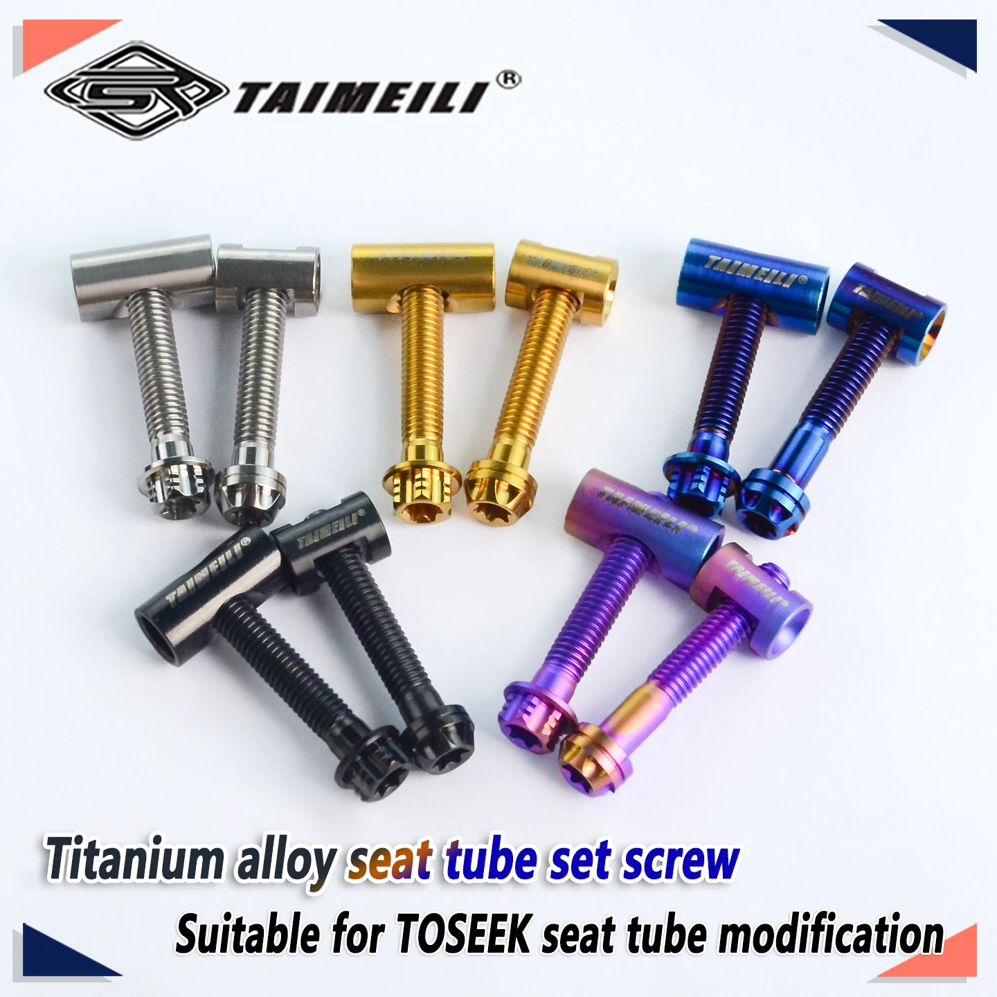 TAIMEILI Titanium Alloy Seatpost Set Screws Fit TOSEEK SeatPost Bike Modification Replacement Bolts