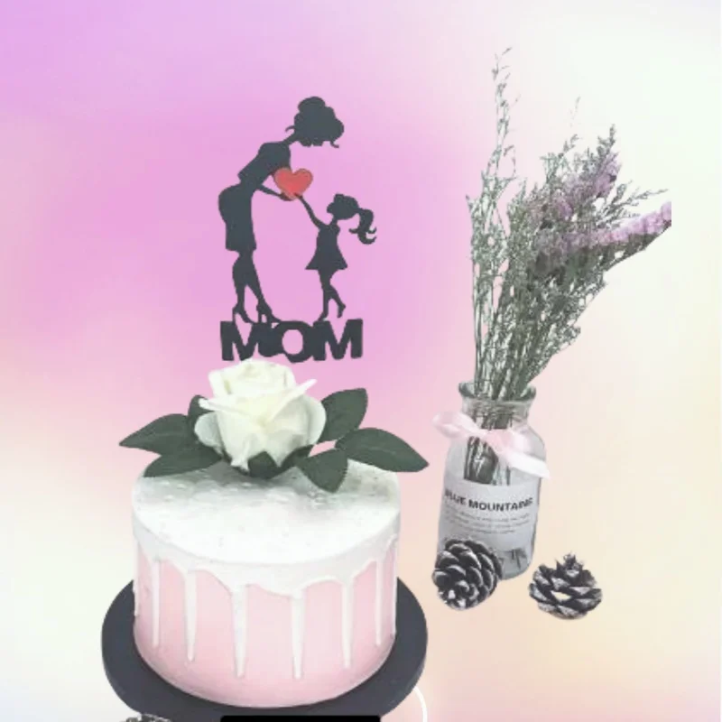 1-set-happy-mother'sday-birthday-cake-topper-black-cartoon-diy-beatific-mother-party-cake-topper-mother'sday-десерт-украшения