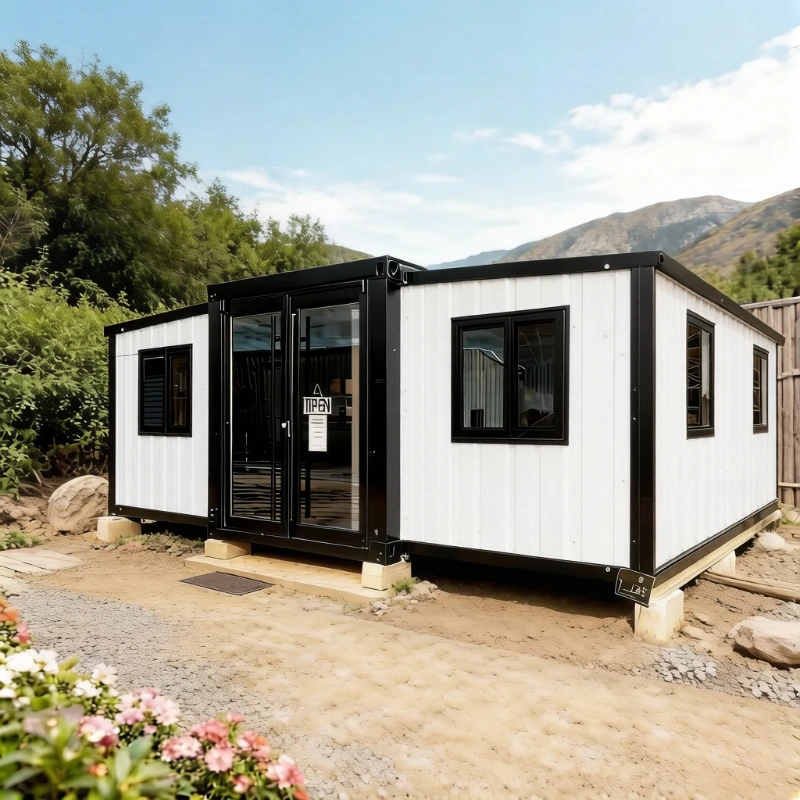 2 3 Bedrooms Prefab Tiny House Expandable Container House Modular Mobile House Home Villa Courtyard Garden Rooms Factory Price