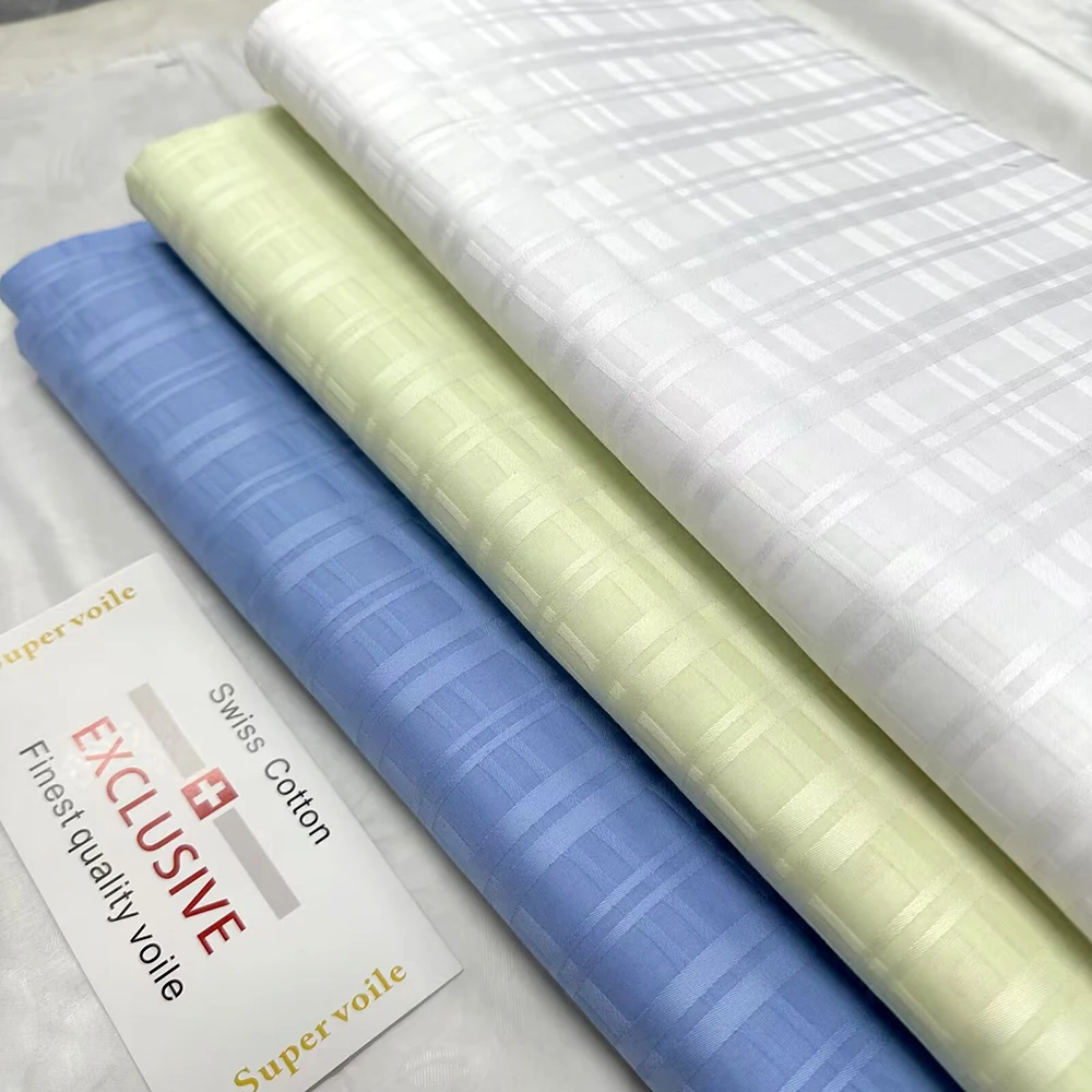 2026 New Arrival African Atiku Cotton Fabric High Quality Swiss Premium Cotton Fabric For Sewing Nigerian Women Dresses 5 yards