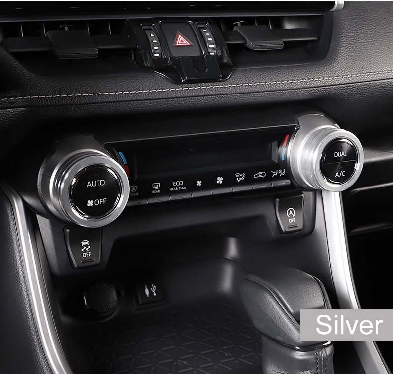 Für Toyota RAV4 XA50 Hybrid 2019 2020 2021 2022 2023 2024 2025 Auto Klimaanlagen-Steuerungsschalter Knopfringe Radio Audio Drehknopf Zierblende Abdeckung – Detail 12