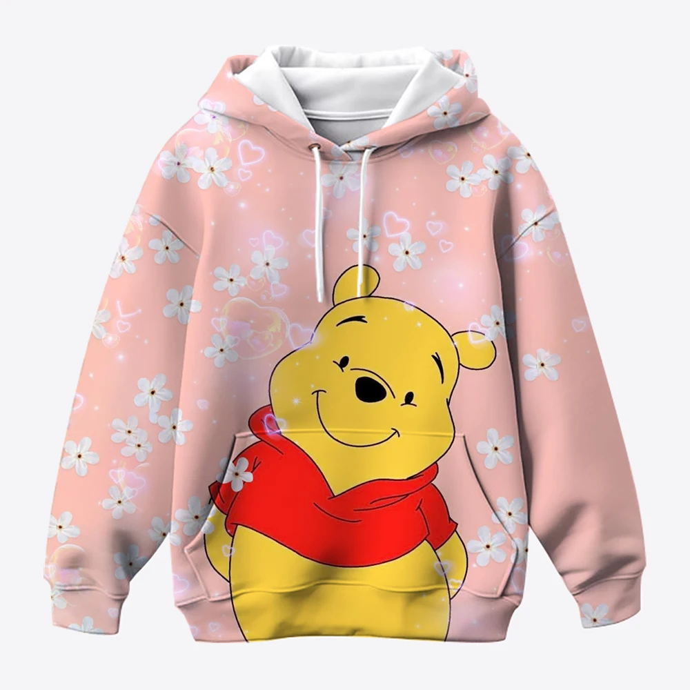 

Удобная детская осенне-зимняя модная толстовка с капюшоном и принтом мультфильма Диснея Винни-Пух для отдыха на открытом воздухе