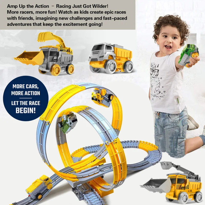 In Stock Children'S Climbing Track Toy Engineering Car Children'S Education Toy Rail Car Train Toy Children'S Birthday Gift