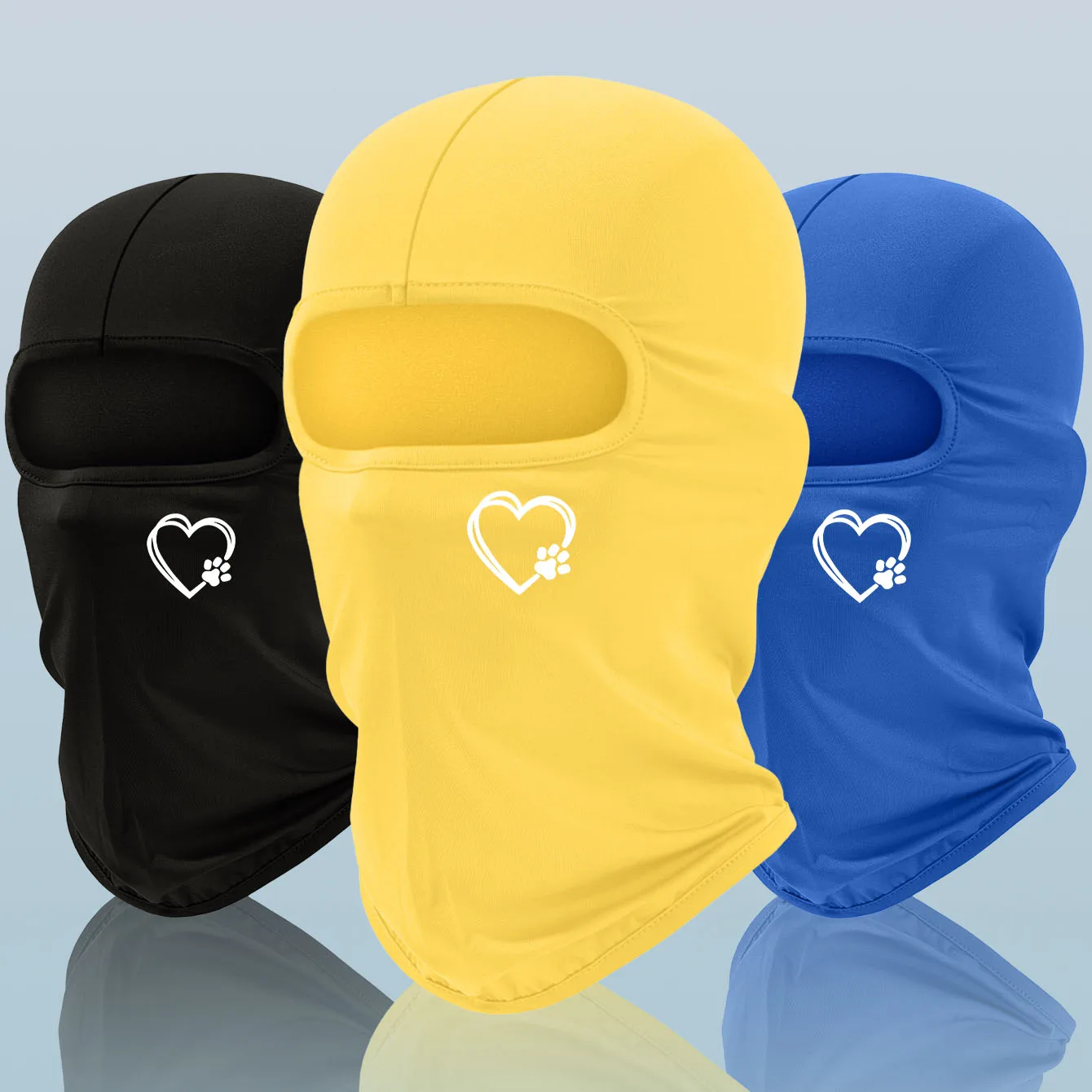 1/3PC Badge Full Coverage Facial Mask | Breathable Mesh Fast Drying Fabric, Windproof | Suitable for Cycling/Hiking