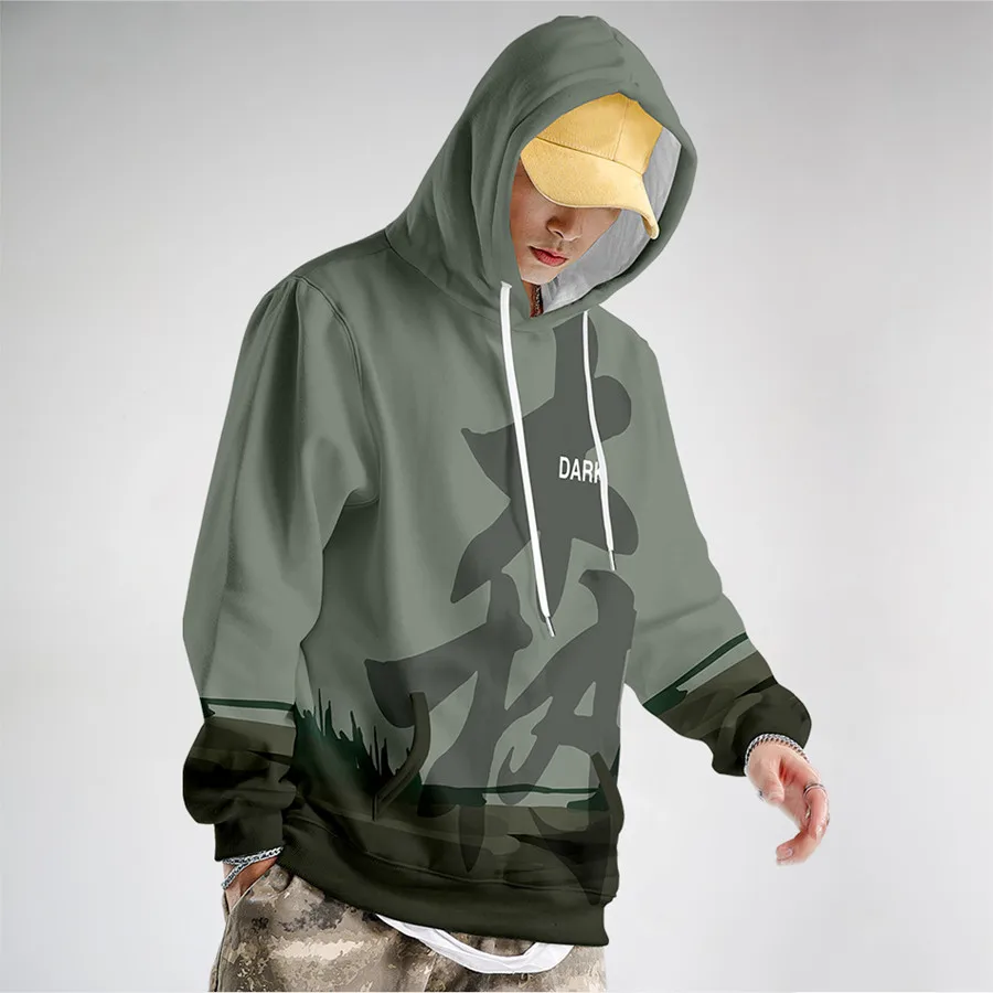 Panda Forest print Hoodies Harajuku Hip Hop Streetwear Men Women Autumn Winter Hooded Sweatshirt Pullover Tops