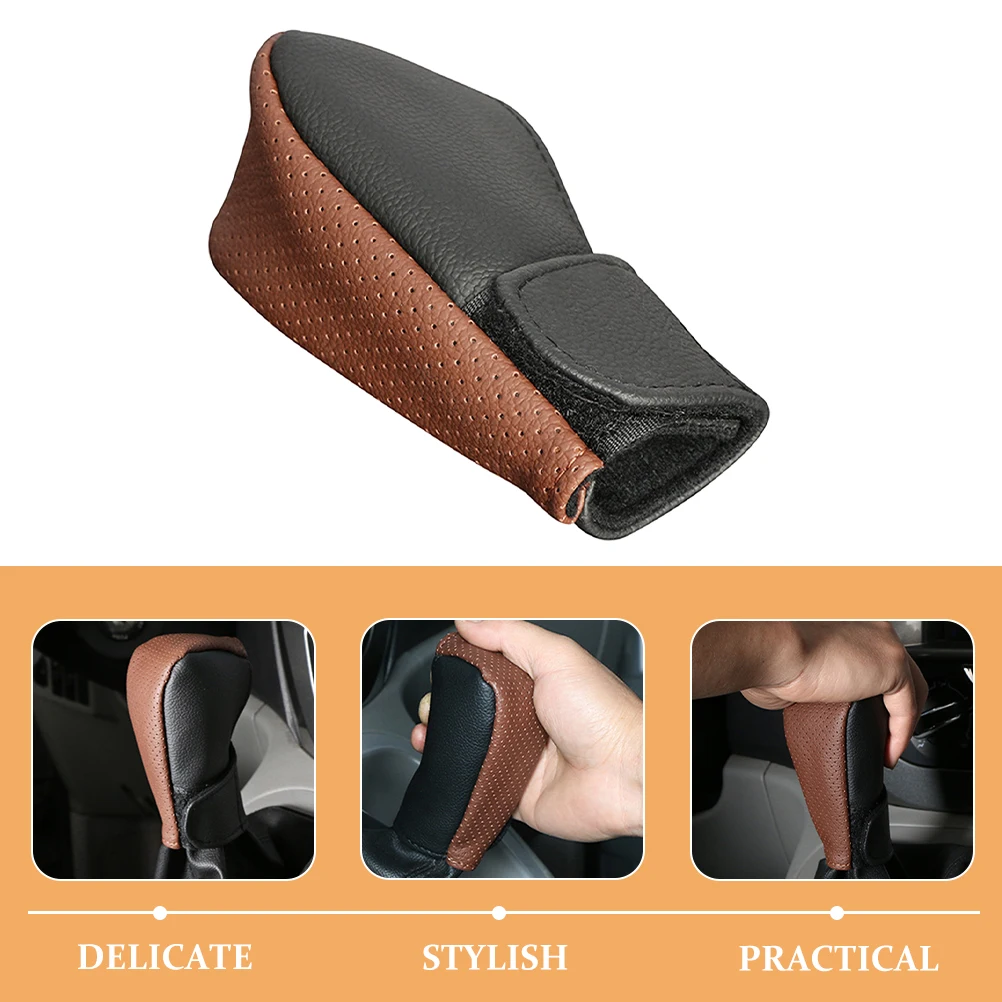 غطاء فرامل اليد للعتاد التحول العالمي شيفتر التمهيد قسط اكسسوارات السيارات الداخلية عصا التحول غطاء حامي تروس السيارات