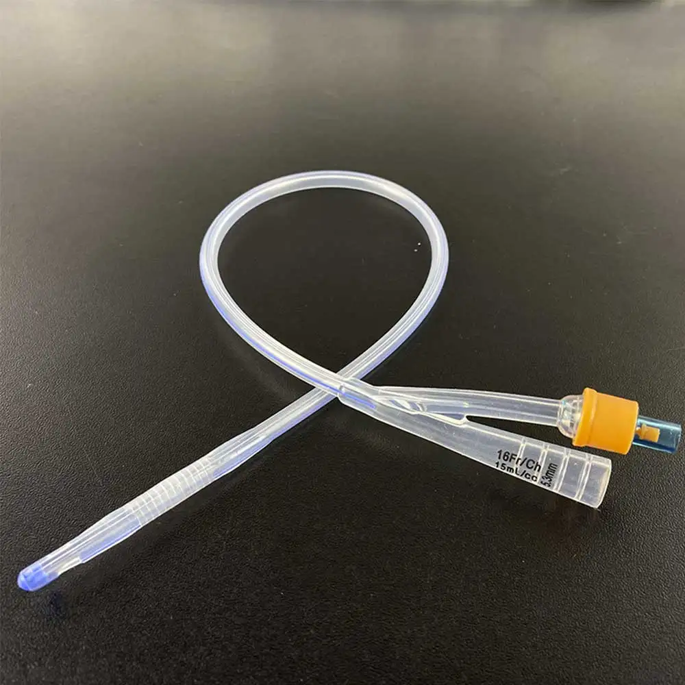 10Pc Disposable Medical 2 Way Silicone Urinary Catheter for 8/12/14/16/18/20/22/24 Fr Balloon Catheter Kit