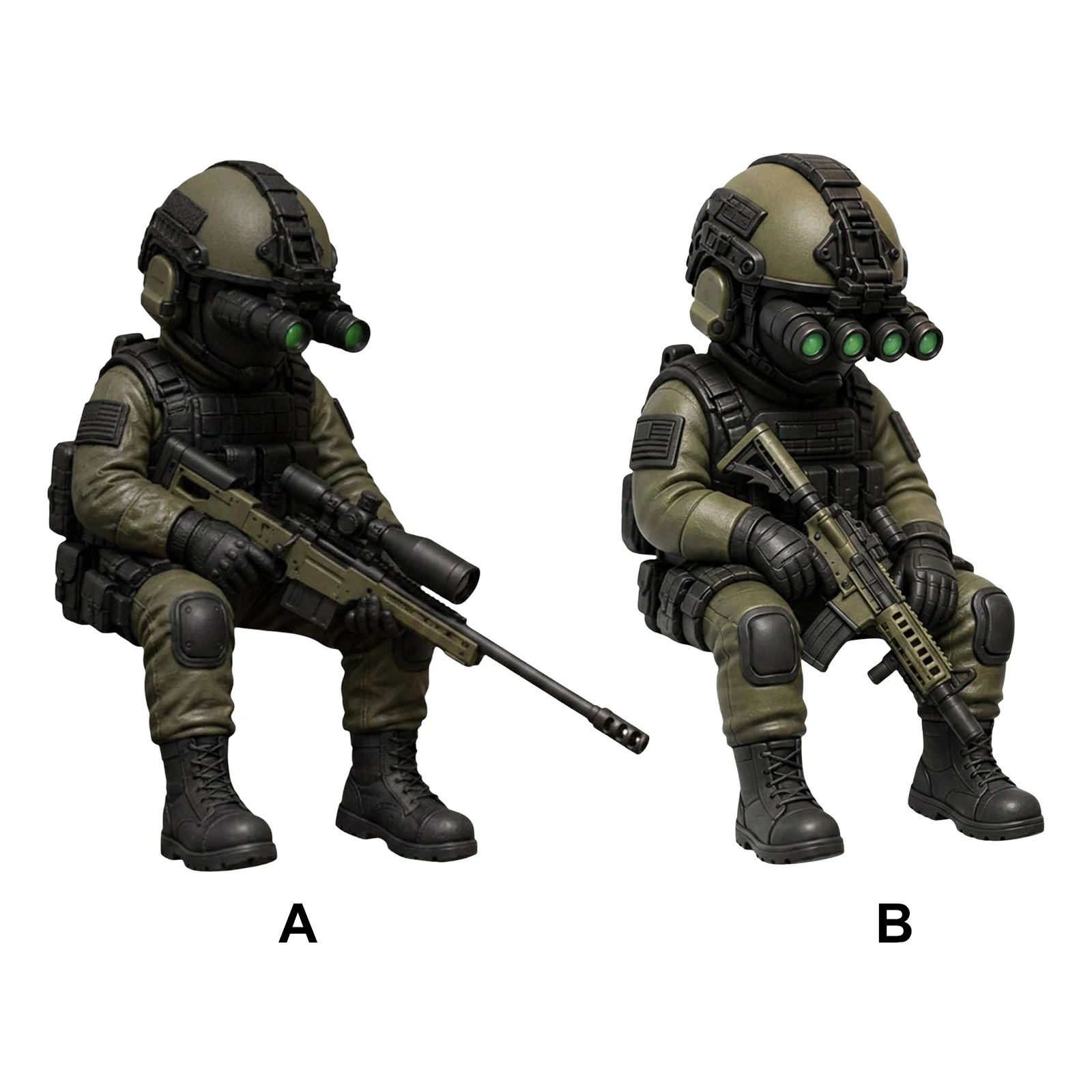 Tactical Mini Figure Multi Purpose Precision Sculpture Toy Desk Force Action Ornament for Desktop Collection&Gaming Room