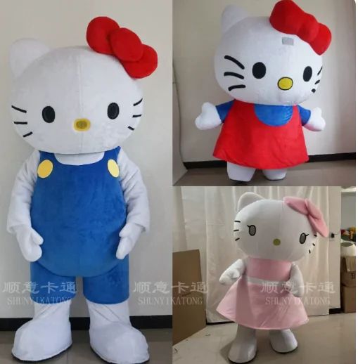 New Adult Halloween Christmas Cute 1pc Cat Mascotte Fancy Dress Cartoon Mascot Costume Plush Fancy Dress Mascot Costume