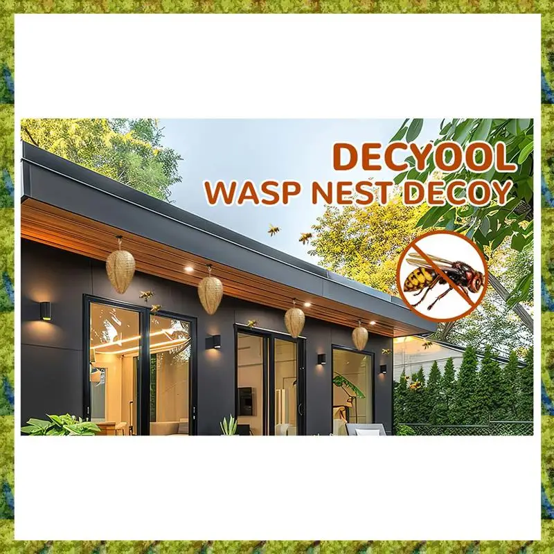 6-упаковое бумажное гнездо для осы мини-размера, подвесное поддельное гнездо для оса, шершатов, желтые куртки, прочный, простой в установке, простой в использовании