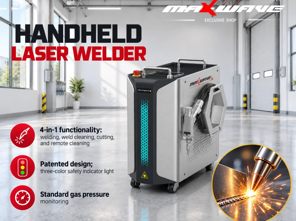 High Efficiency Handheld Air-Cooled Fiber Laser Welder 1500W 2000W for Stainless Steel Carbon Steel Aluminum Sheet Welding