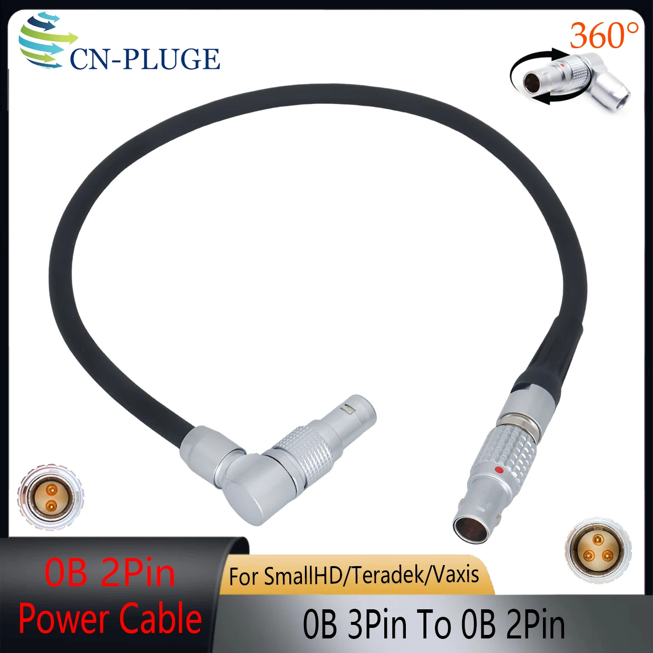 Steadicam M2 0B 3Pin To 0B 2Pin For SmallHD/Teradek/Vaxis Image Transmission and Monitor Power Cable