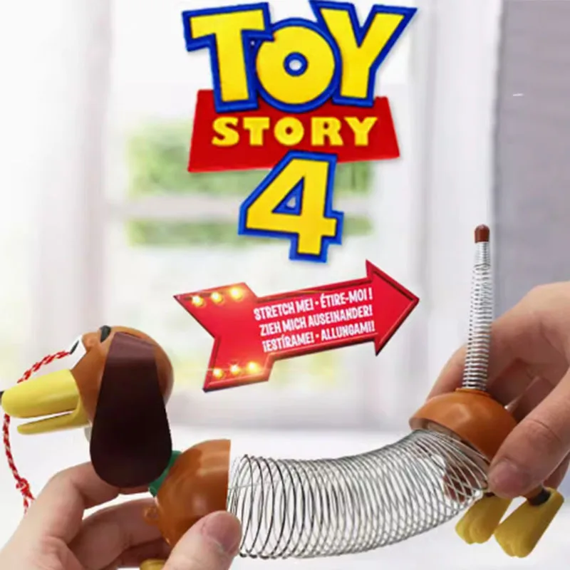 Pixar Toy Story 4 Slinky Dog Action Doll Model Toy Figurine Series Toy Anime Movie Surrounding Voice Festival Gift For Children