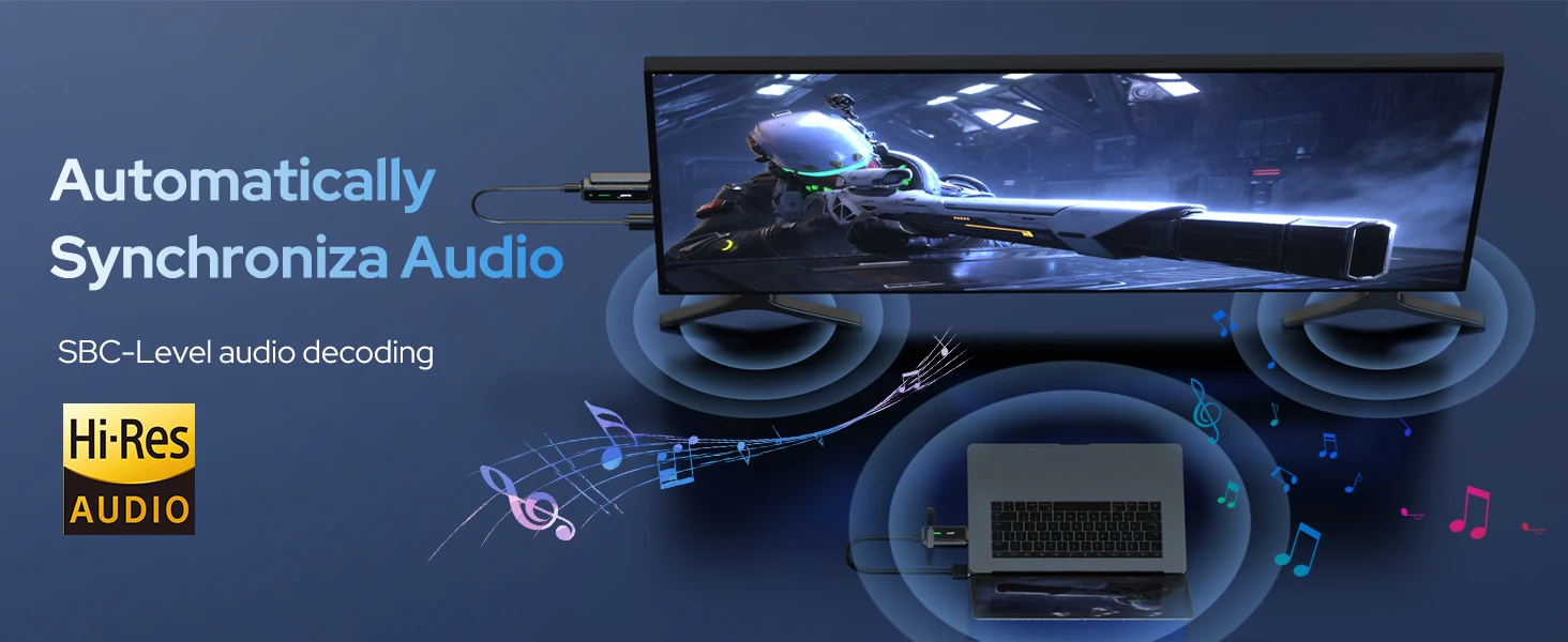 2026 Wireless Transmitter and Receiver, 492FT Long Range Extender, Low Latency & Stable Connection, Streams Video Wirelessly from Netflix, Laptop, TV Box, Camera to Multiple Screens & TVs