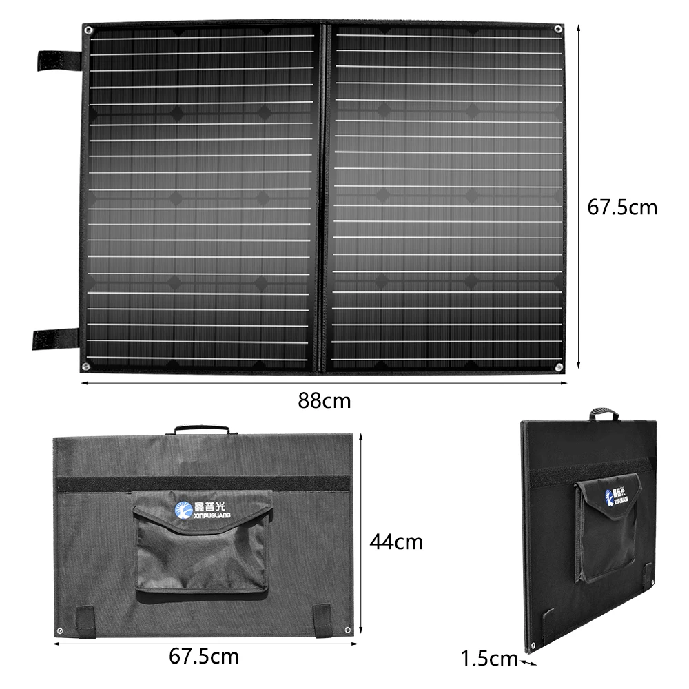 XINPUGUANG 20v Flexible Foldable Solar Panel kit High Efficience Travel Portable 12V 100w panneau solaire 12 volts Solar charger