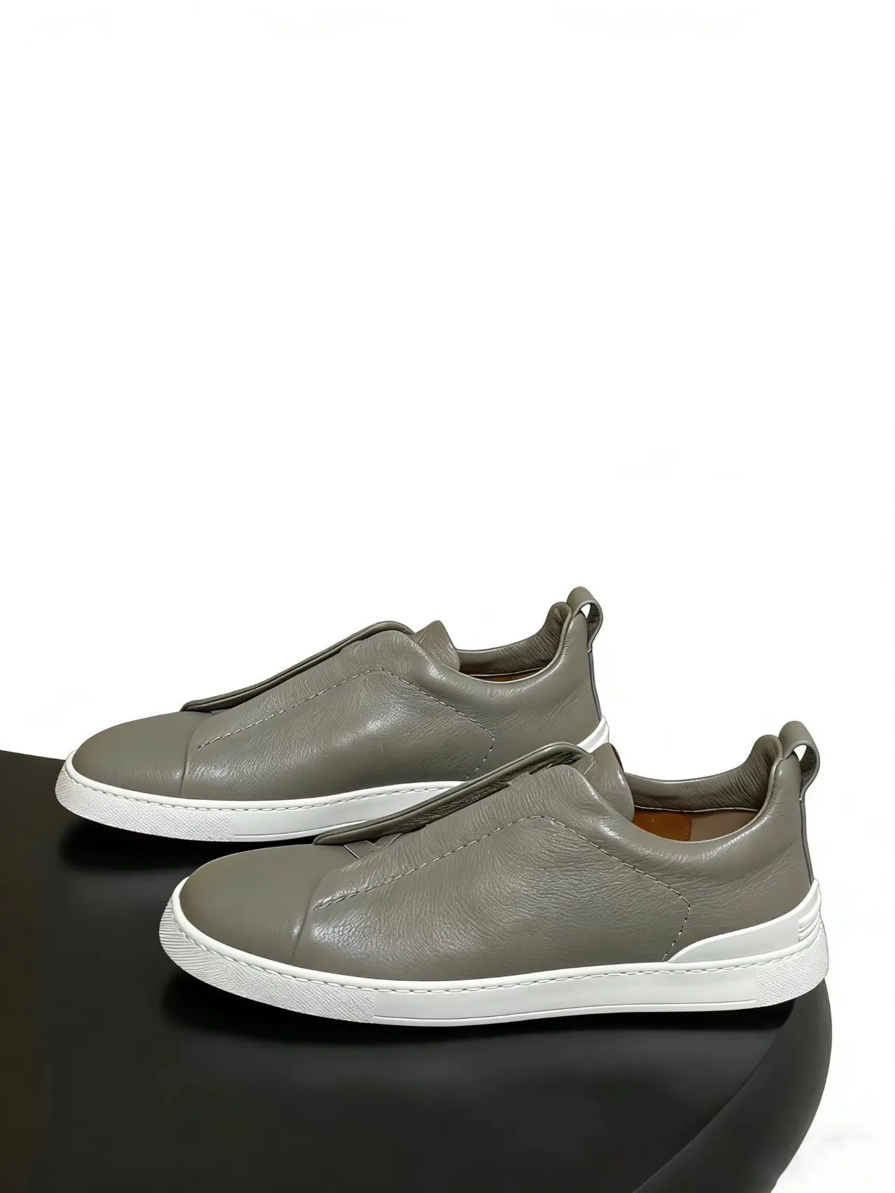

Men Slip-on Footwear Leather Suede Sneakers Stitch Shoes