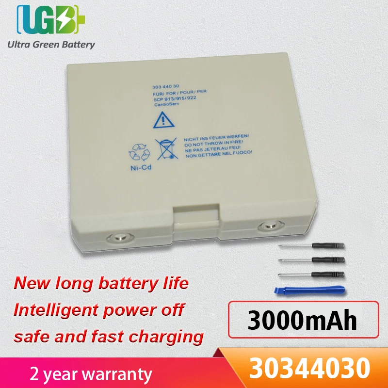 

UGB New 30344030 Battery For MSC Freiburg CardioServ 30344030 M&M C120 SCP 913/915/922 Battery