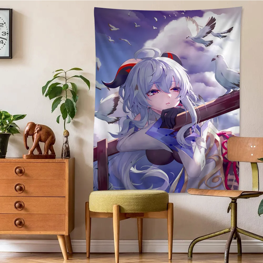 

Genshin Impact Ganyu Anime Posters Sticky Whitepaper Sticker DIY Room Bar Cafe Kawaii Room Decor