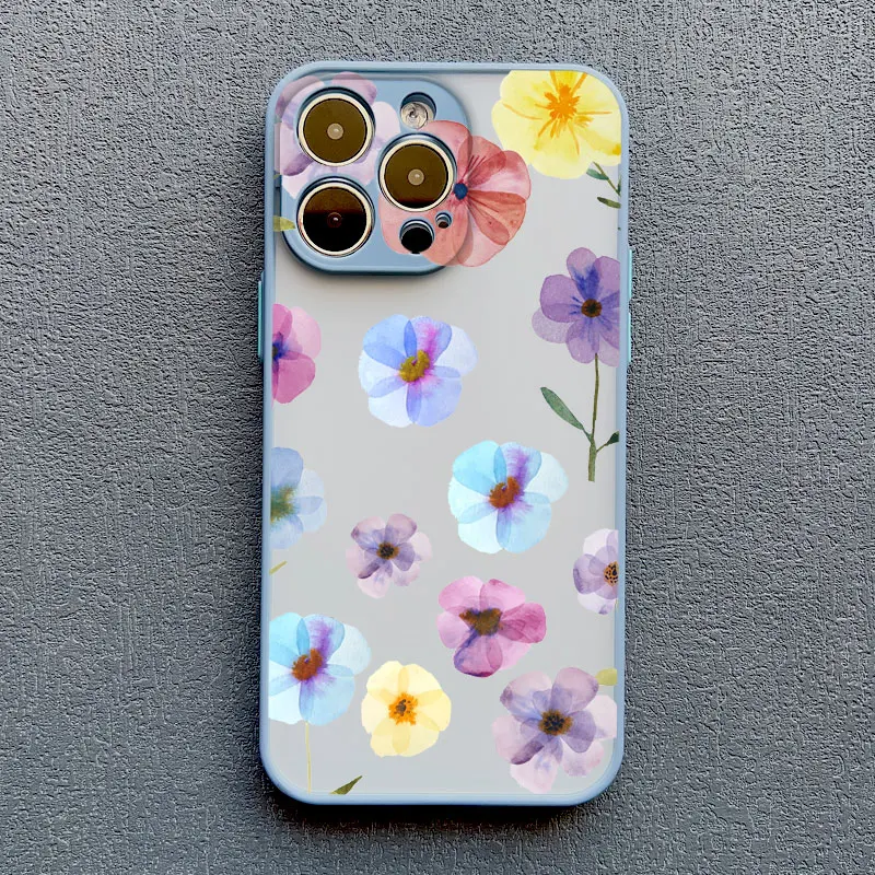 INS Malerei Blume Telefon Fällen Für iPhone 11 Fall iPhone 17 16 13 12 15 14 Pro Max Mini 14 15 16 Plus XS X XR Stoßfest Abdeckungen – Detail 5