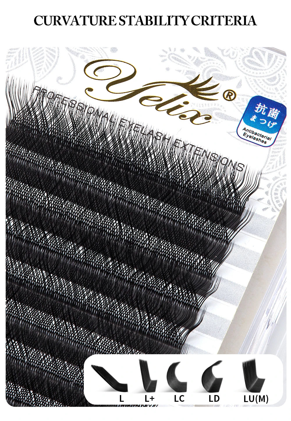 Yelix L/LU/M Curl YY 3D 4D 5D W-Form Wimpernverlängerung, handgewebt, weiches Licht, natürliche Wimpern, vorgefertigte Volumen-Fächerwimpern – Detail 7