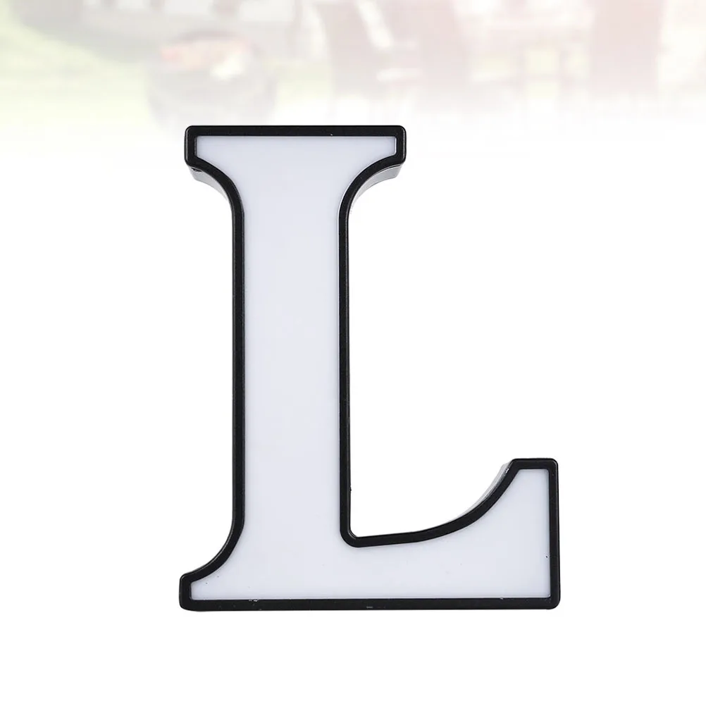 أضواء الحروف LED الأبجدية على شكل حرف L ضوء ليلي لغرفة النوم وحفلات الزفاف ديكور أبيض بدون بطاريات متضمنة صديقة للبيئة #3