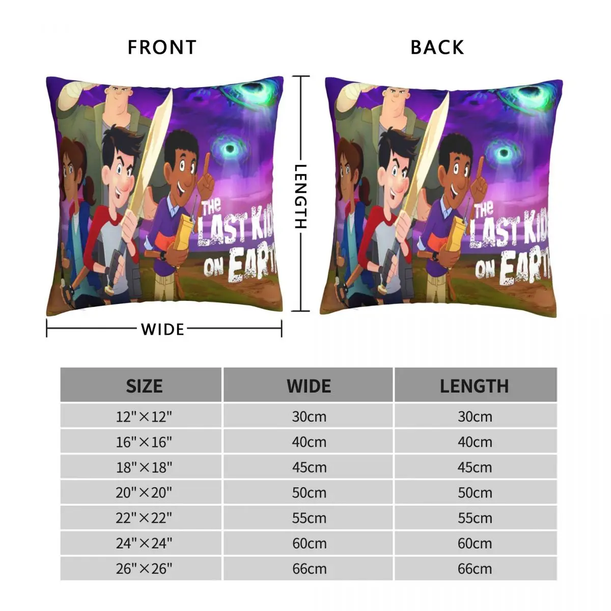 The Last Kids On Earth Costume Square Pillowcase Polyester Linen Velvet Creative Zip Decor Home Cushion Cover