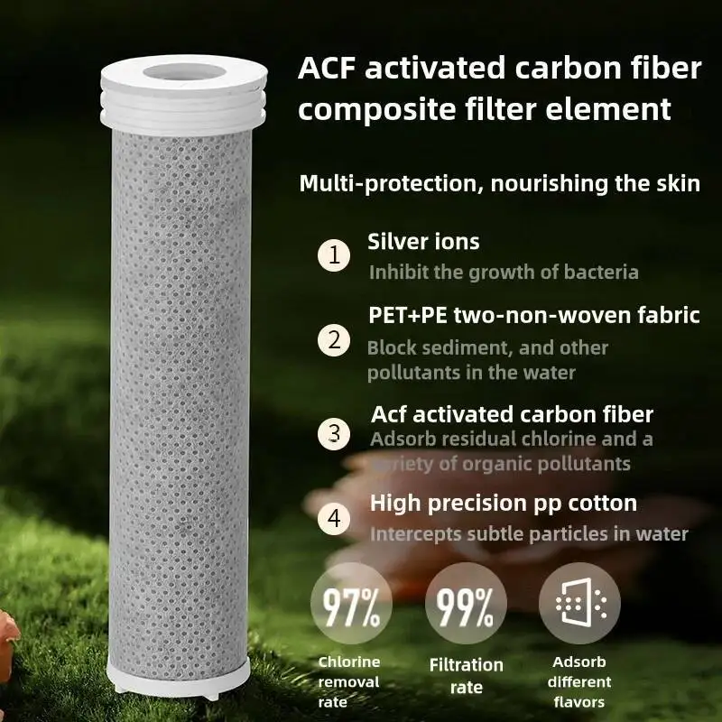 고급형 고출력 탄소섬유 샤워 필터 (염소, 불소 및 경수 제거)