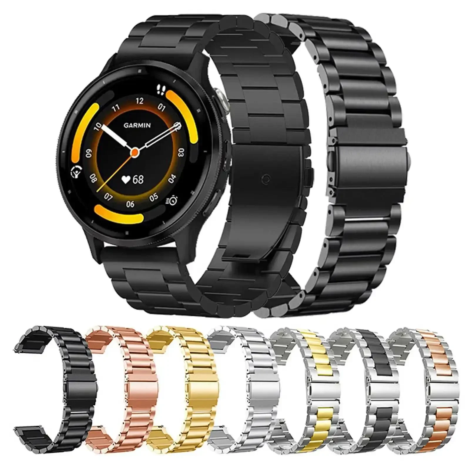 18mm 20mm 22mm Metal Strap For Garmin Venu 3 3S Vivoactive 3 4s Band Venu 2s 3s SQ Forerunner 965 265 265s 645 255 Bracelet band