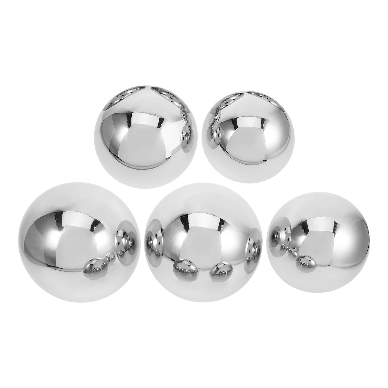 

5pcs Stainless Steel Decorative Balls 1.5MM Thick Durable Mirror Finish Reflective Spheres Gazing Globe Garden Outdoor