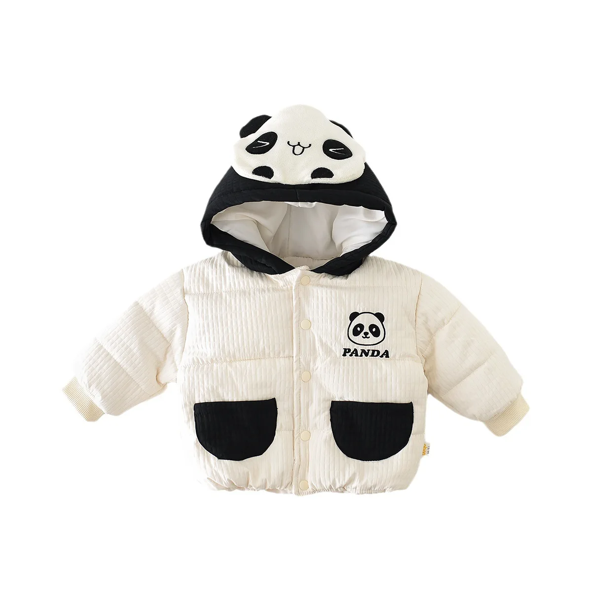 Infant and toddler cotton clothes, winter clothes, baby thick cartoon panda cotton clothes, autumn and winter warm jackets for b