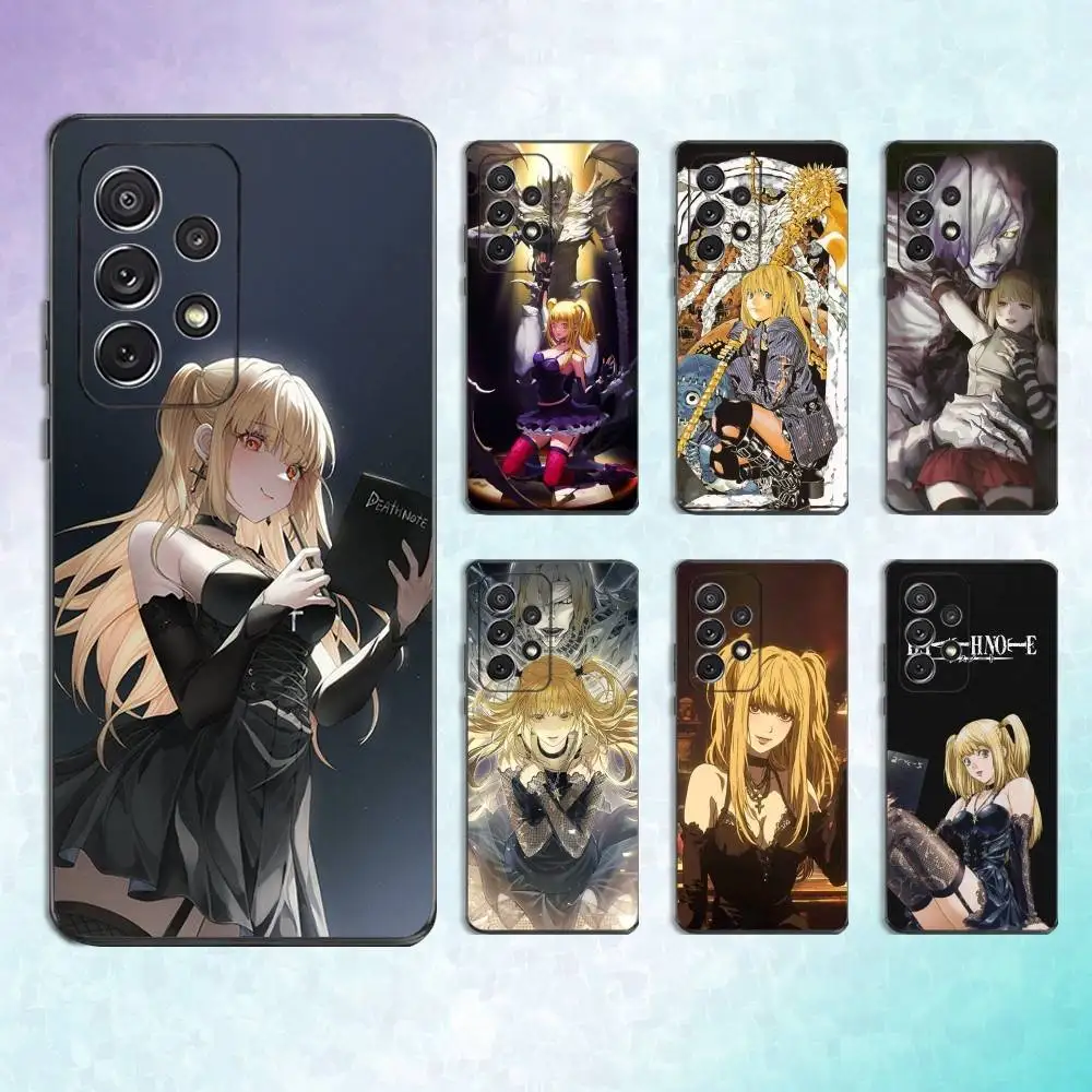 

Anime D-death M-Misa Note Phone Case For Samsung S25,S24,S23,S22,S21,S20,S10,Ultra,Plus,Lite,FE,Soft Silicone Black Cover