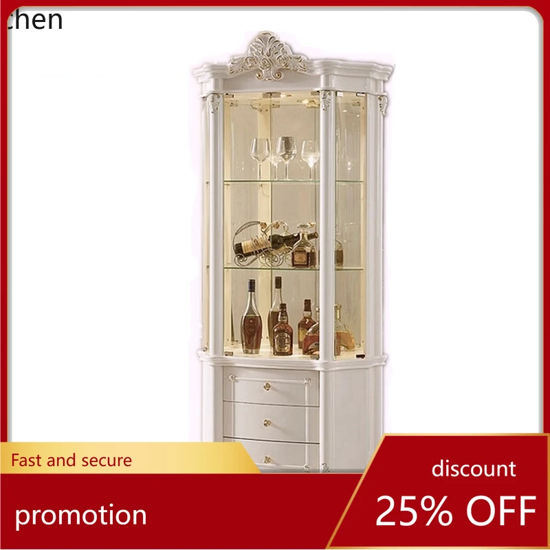 

Элитный винный шкаф ZML с прозрачными стеклянными дверцами, роскошный витринный шкаф для дома, приставной шкаф для столовой