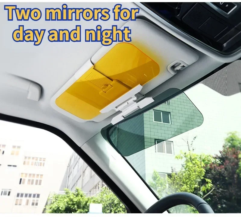 Sun Visor Extender for Car, 2 in 1 Day and Night Polarized PC Car Sun Visor Extender, Anti-Glare Protects from Sun Glare UV Rays