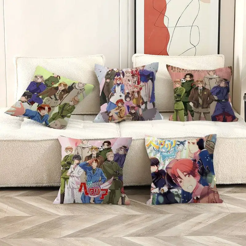 H-Hetalia The Beautiful World Pillow Anime Pillow Sofa Bed Head Pillow Cover Cushion Cover 45x45 Cm Fashion